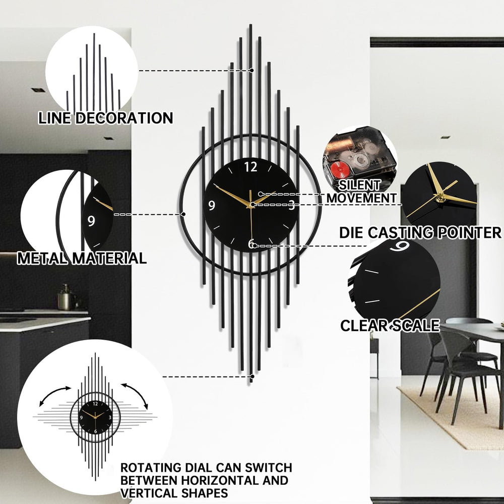 SIN&MI Wall Clock,Decorative Wall Clocks with Silent Quality Quartz Clock...