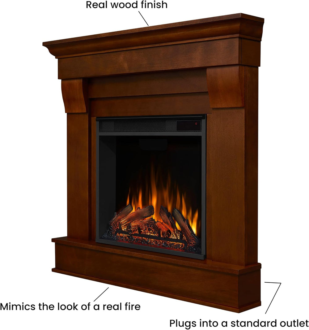 Real Flame Chateau 41" Corner Electric Fireplace with Mantel for Living ...