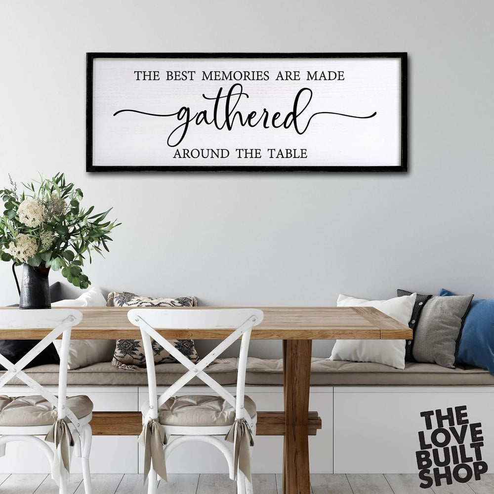 The Best Memories are Made Gathered Around The Table Framed Wall Art 40'&...