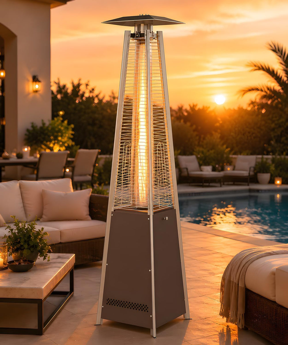 FOOWIN Patio Heater 48,000 BTU Outdoor Propane Heater with Wheels