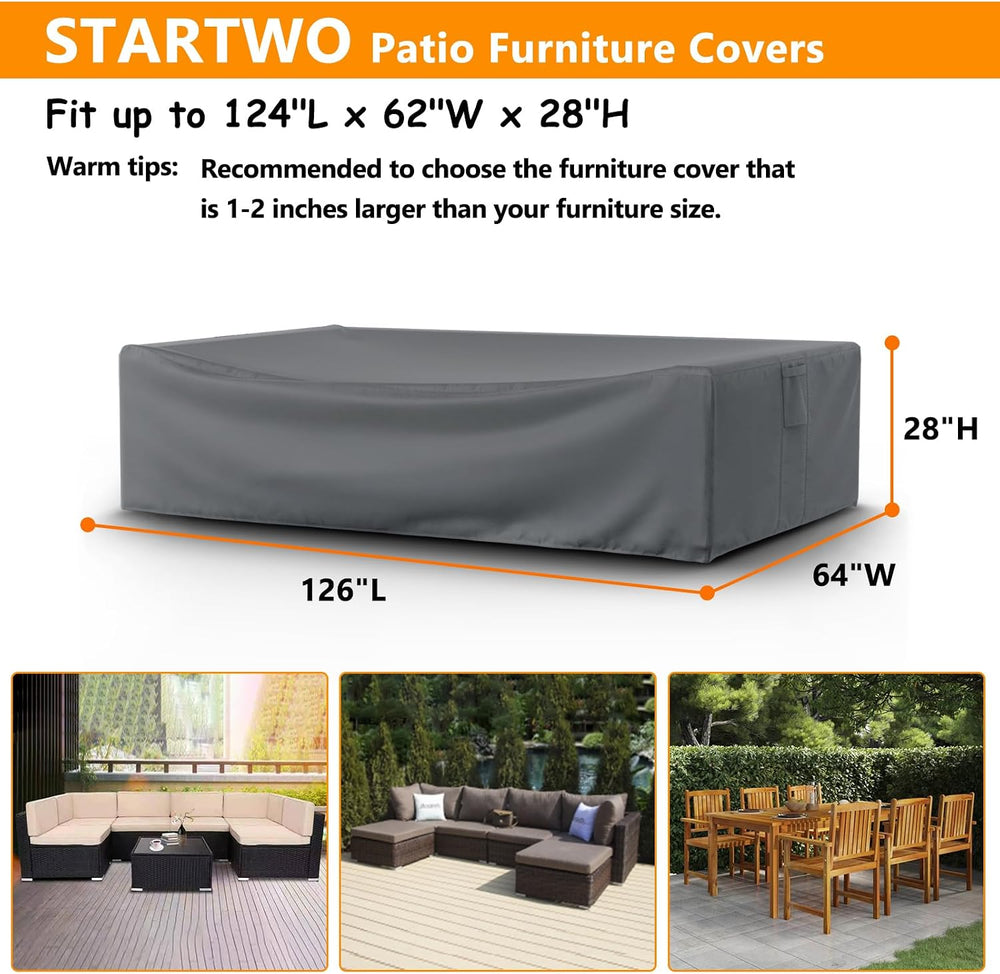 STARTWO Patio Furniture Covers, Waterproof Heavy Duty Outdoor Furniture Cover...