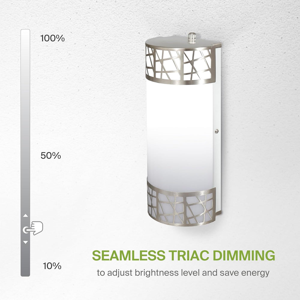 ASD 12 Inch LED Indoor Wall Sconce - Brushed Nickel Modern Dimmable 15W 2700K...