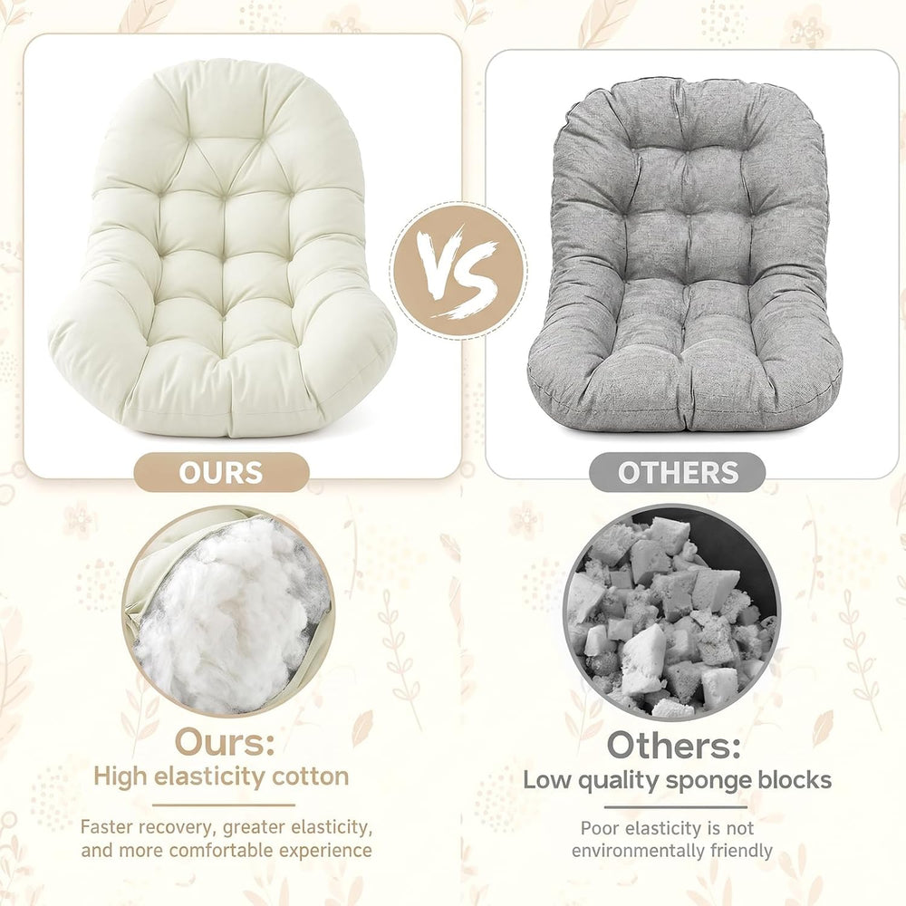 Outdoor Egg Chair Cushion Replacement, Waterproof Hanging Chair Cushion with ...
