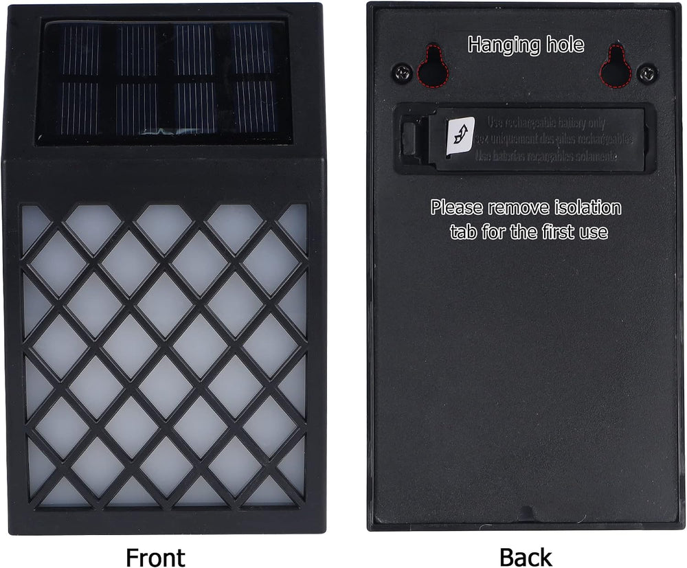 Dynaming Solar Flame Wall Lights Outdoor, 8 Pack Solar Powered Wall Lights, F...