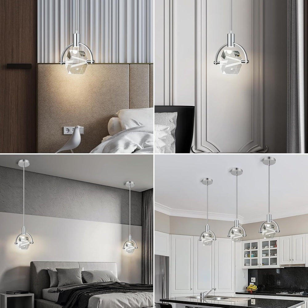 Pendant Ceiling Light Fixture for Kitchen Island, Modern Mini Integrated LED ...
