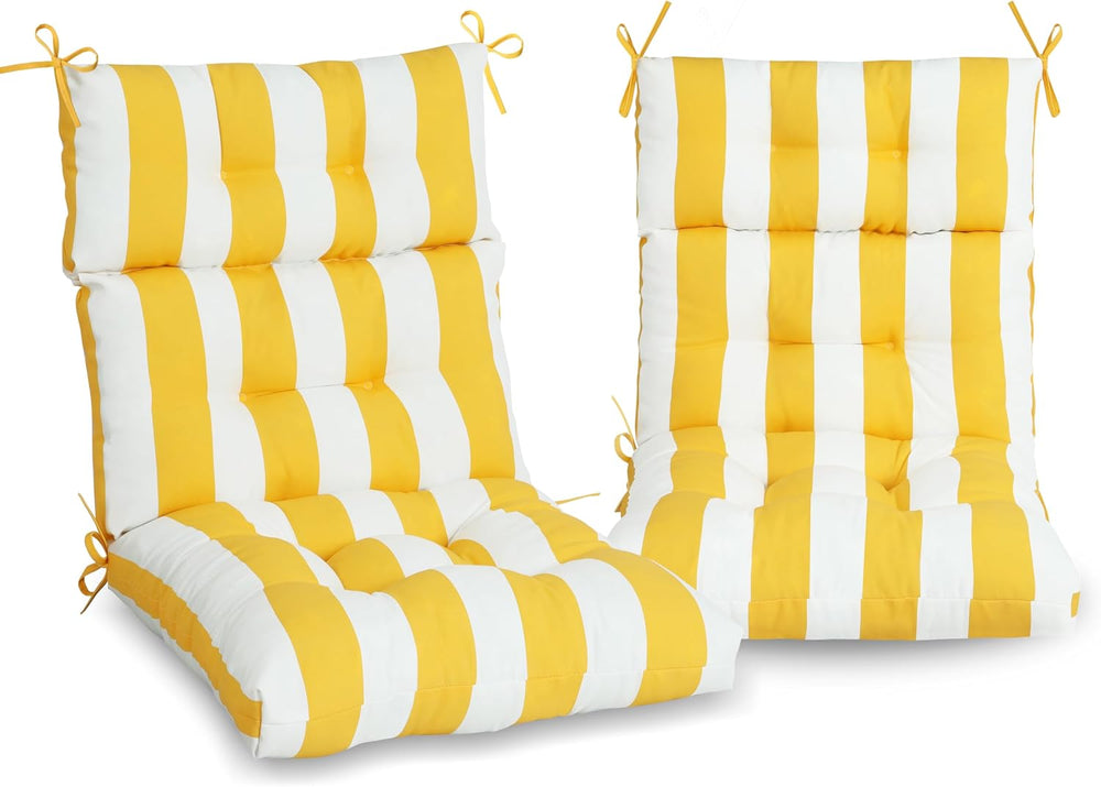 Only choice High Back Adirondack Chair Cushion Set of 2-44”x 22”x 4” Waterpro...
