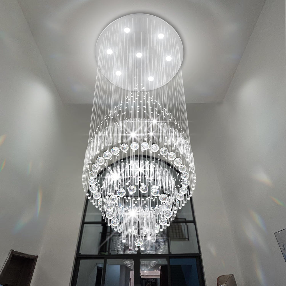 Flashing God D24''XH86'' Large Crystal Chandelier Modern Crys...