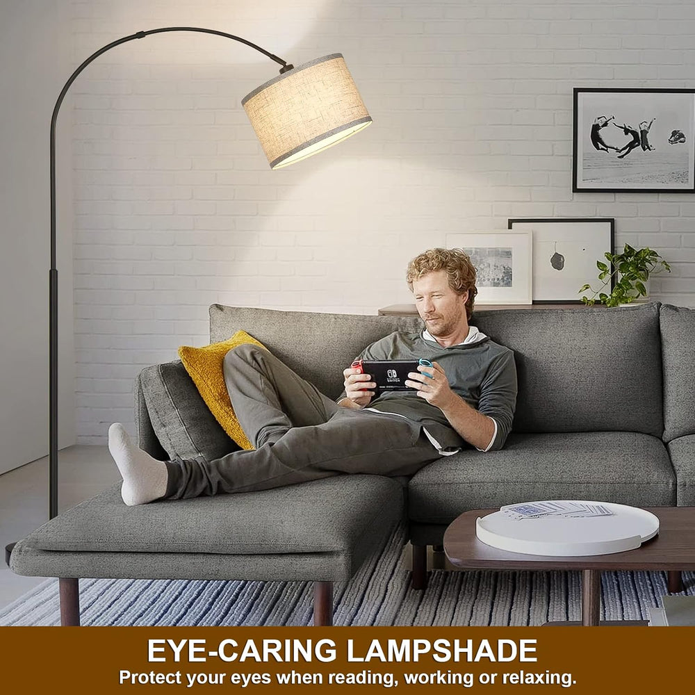 Seaside village Arc Floor Lamps for Living Room, Modern Standing Lamp with Ad...