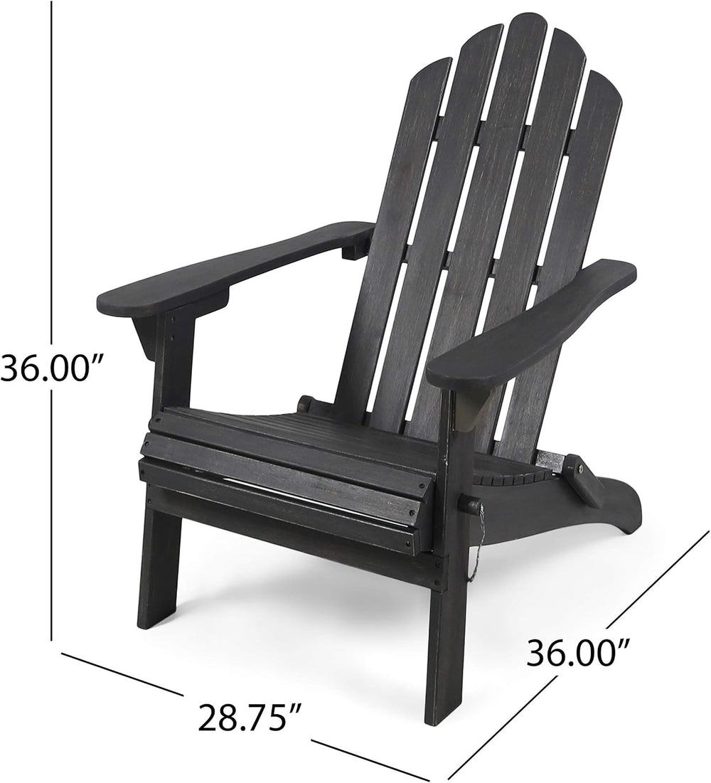 Christopher Knight Home Cara Outdoor Foldable Acacia Wood Adirondack Chair, B...