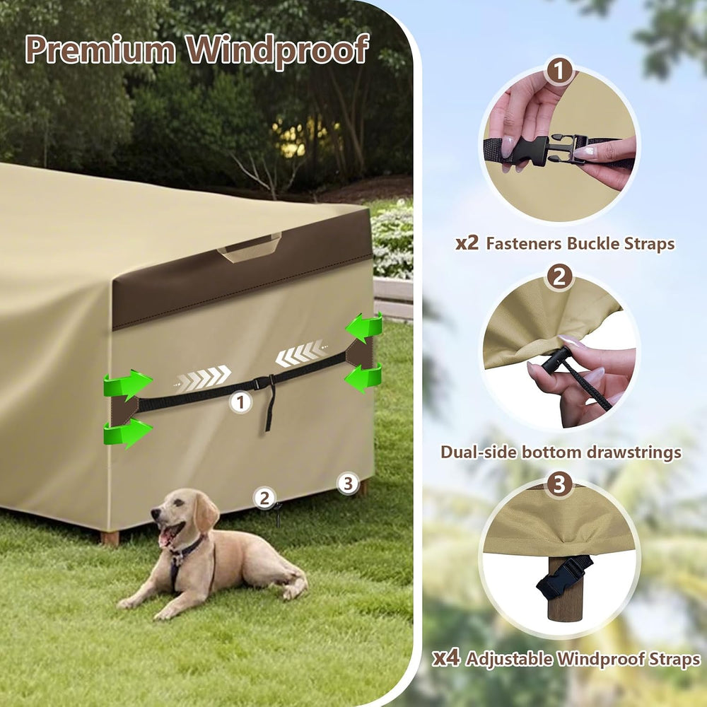 RICHIE Outdoor Patio Furniture Cover - Heavy Duty Waterproof 600D Tough Canva...