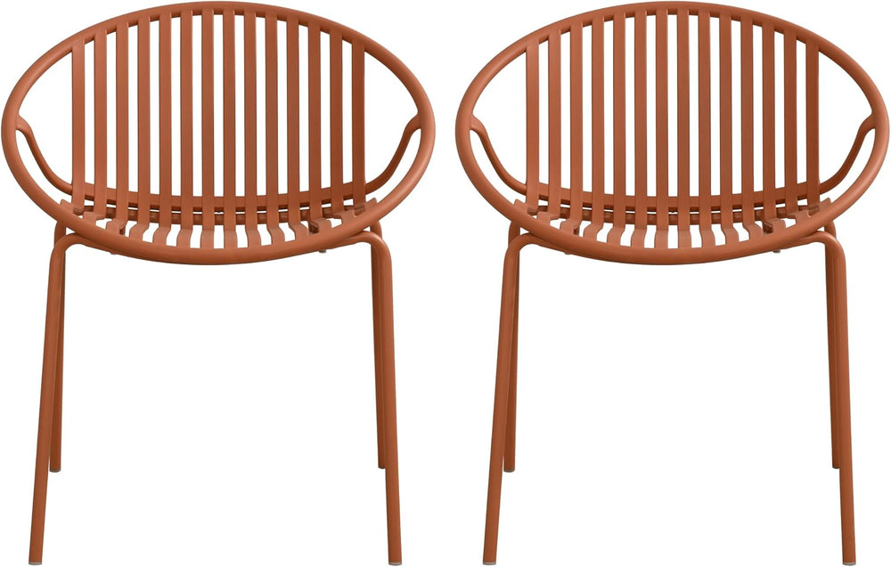 Christopher Knight Home Set of 2 Tita Modern Patio Outdoor Dining Chairs, Sta...