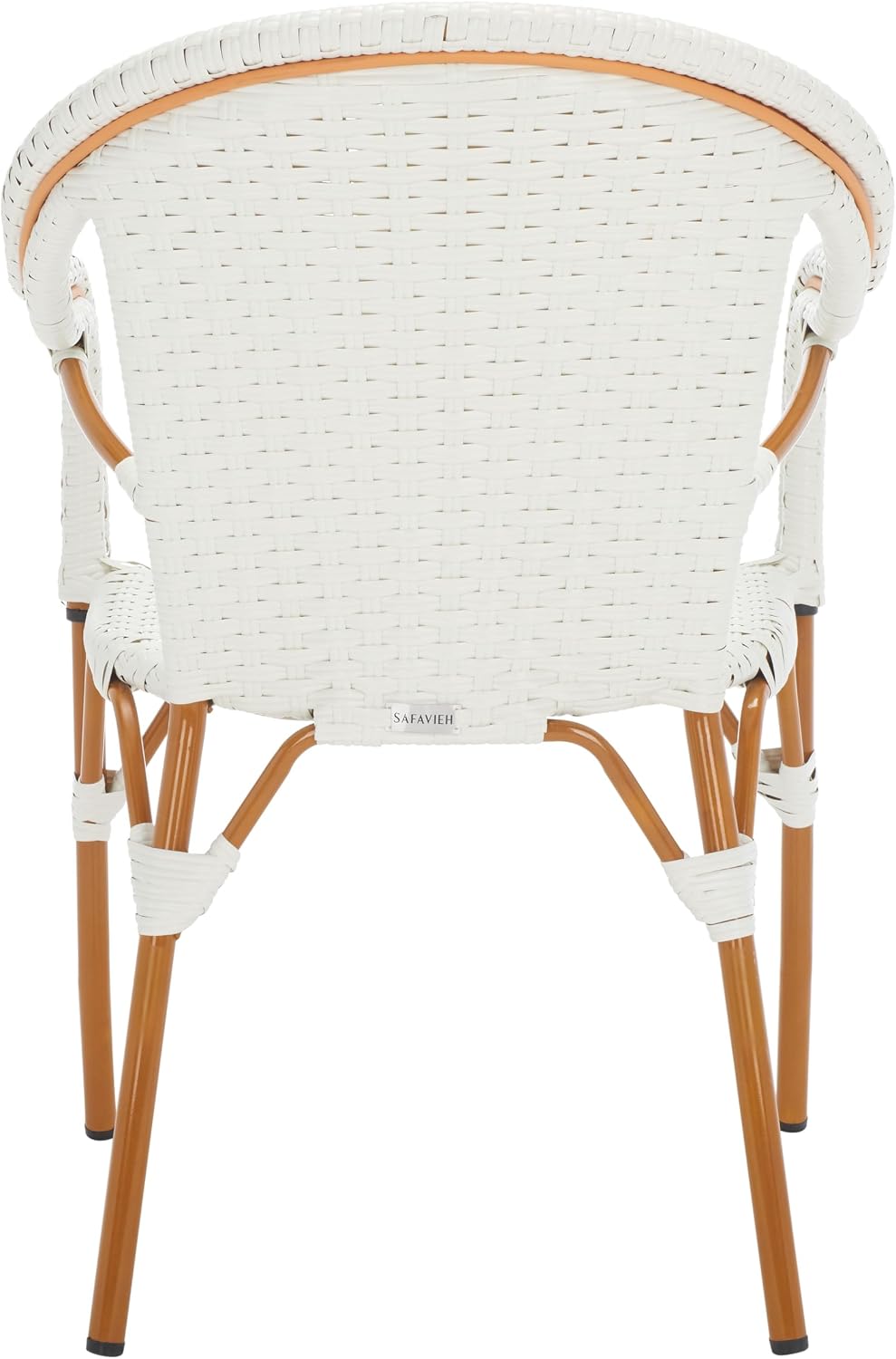 SAFAVIEH Outdoor - California Armchair Set of 2 - White - Faux Wicker & A...