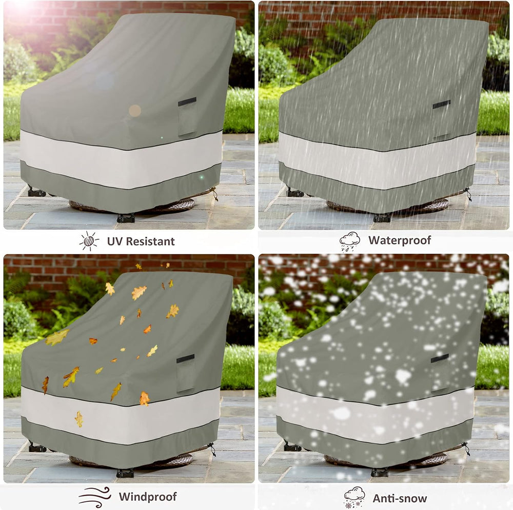 Patio Chair Covers Waterproof Patio Furniture Covers,27.5W x 32.5D x 38 H Inc...