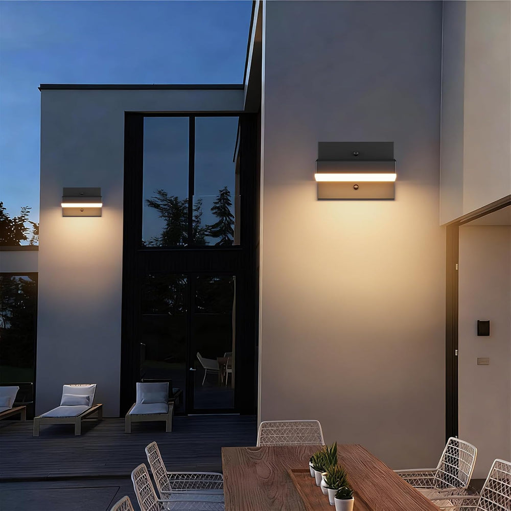 Tipace Outdoor Wall-Porch-Light,Modern Exterior LED Wall Sconce,24W-Led Black...