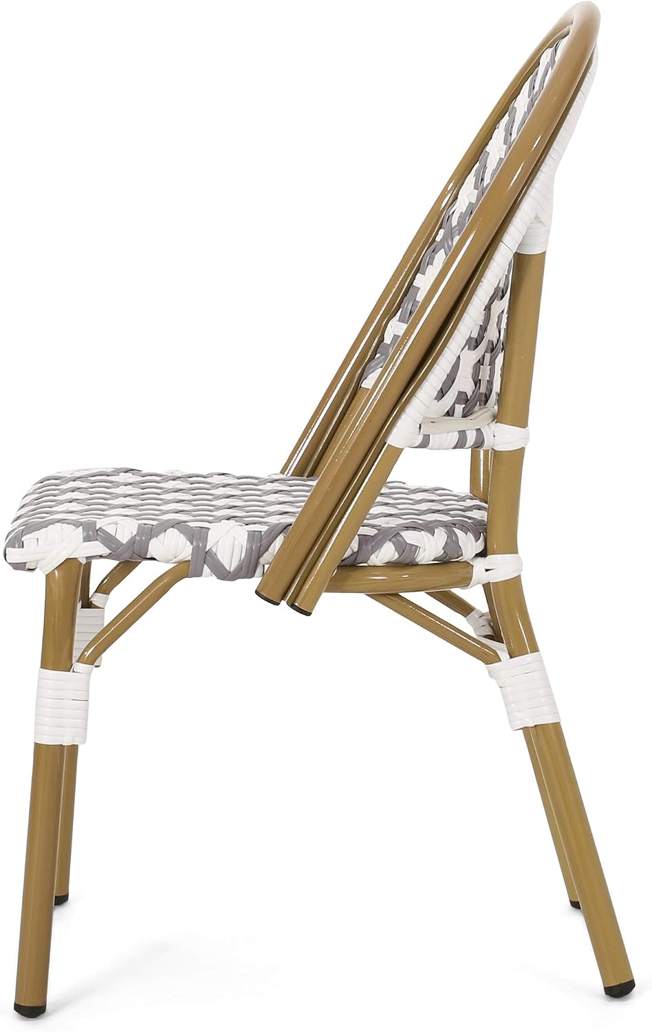 Christopher Knight Home Darcy Outdoor French Bistro Chair (Set of 4), Gray + ...