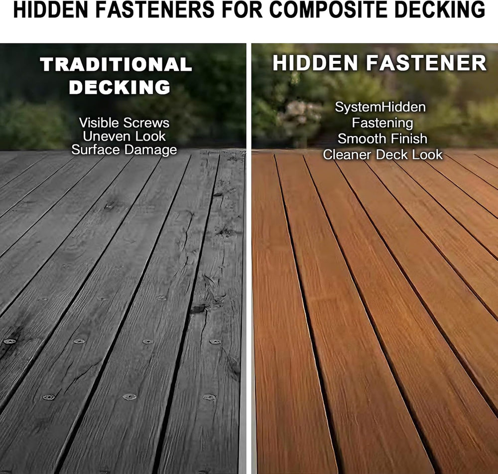 Deckit 300 PCS Hidden Deck Fasteners for Composite Decking - Universal Nylon ...