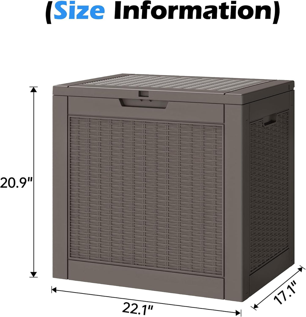 Outdoor Storage Box Waterproof, 31 Gallon Deck Box for Patio Storage