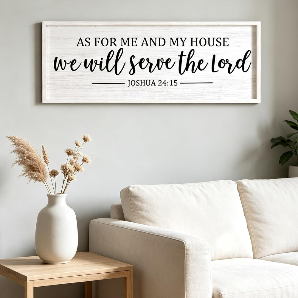 As For Me And My House We Will Serve The Lord Framed Wall Art, 40''×1...