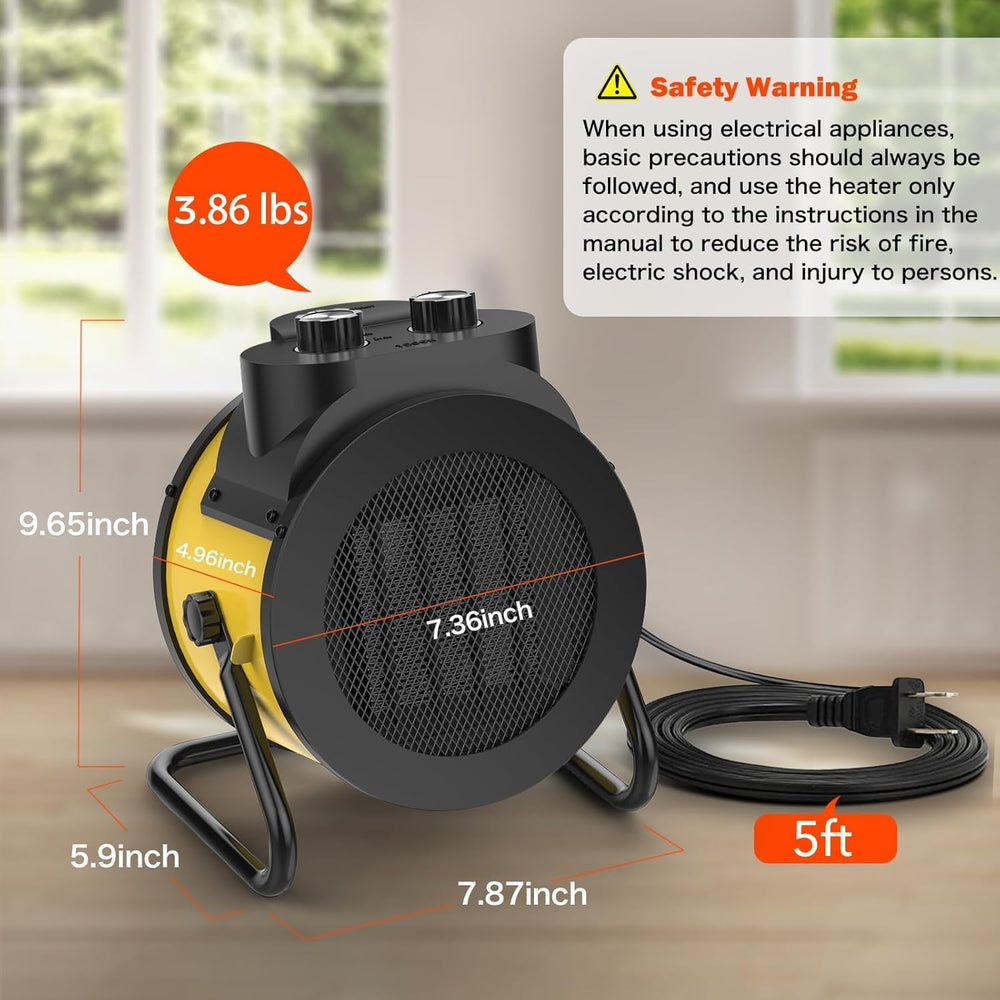 Elevoke Space Heaters for Indoor Use, 1500W PTC Electric Heater with 90°Adjus...