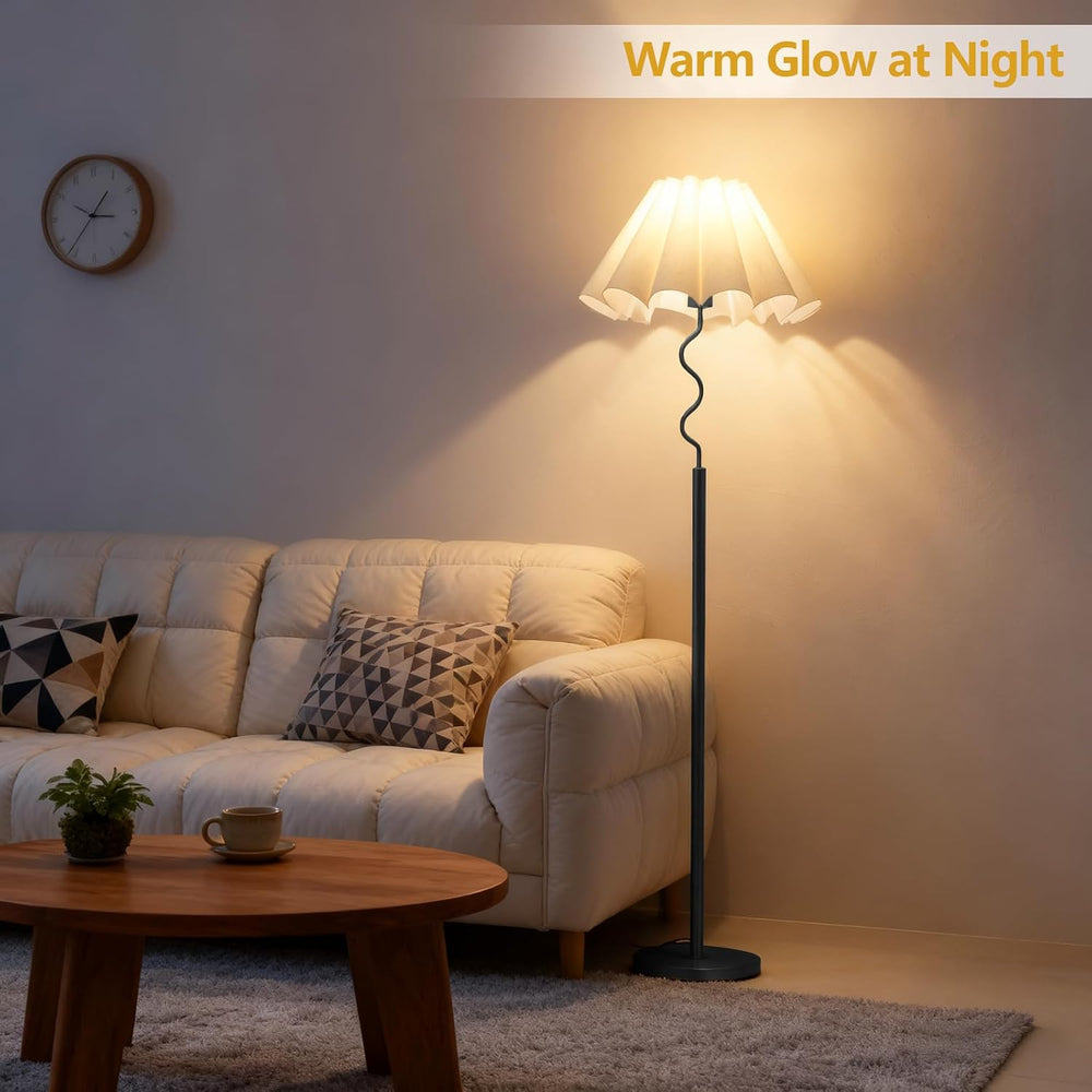 EOEYYOYB Modern Floor Lamp with 3 Color Temperatures, Foot Switch Standing La...