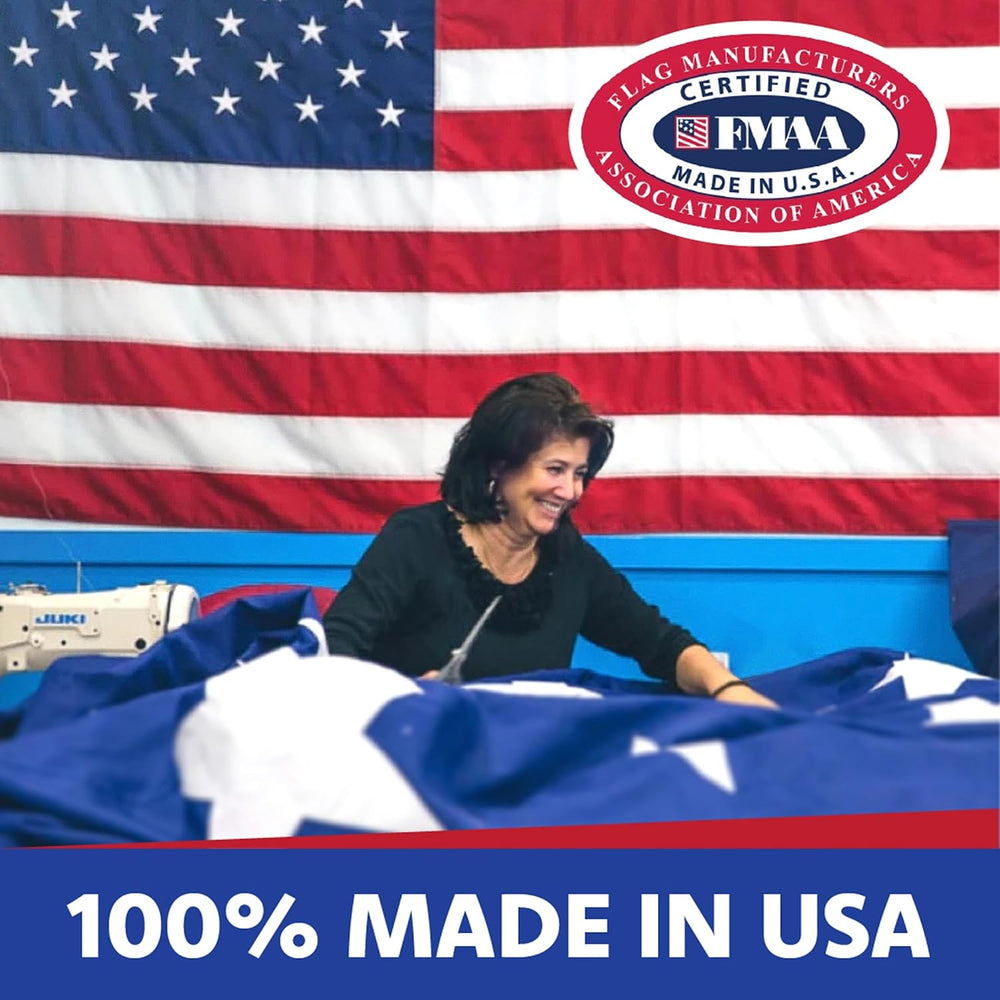 American Flag 5x8 Heavy Duty - Outdoor USA Flag Made in USA