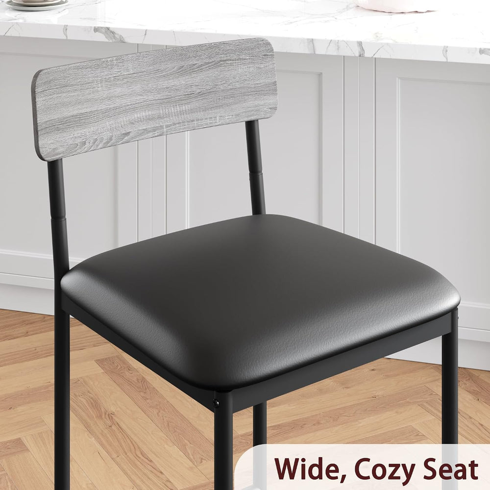 CABIHOME Dining Table Set for 2, Kitchen Table and Upholstered Chairs for 2, ...