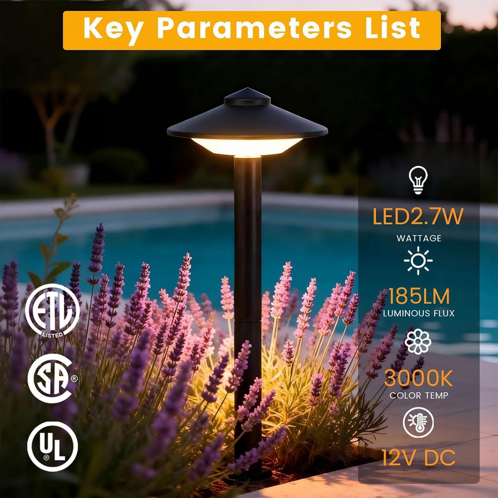 20.33 Inch Aluminum Low Voltage Landscape Lighting 2.7W LED Low Voltage Pathw...