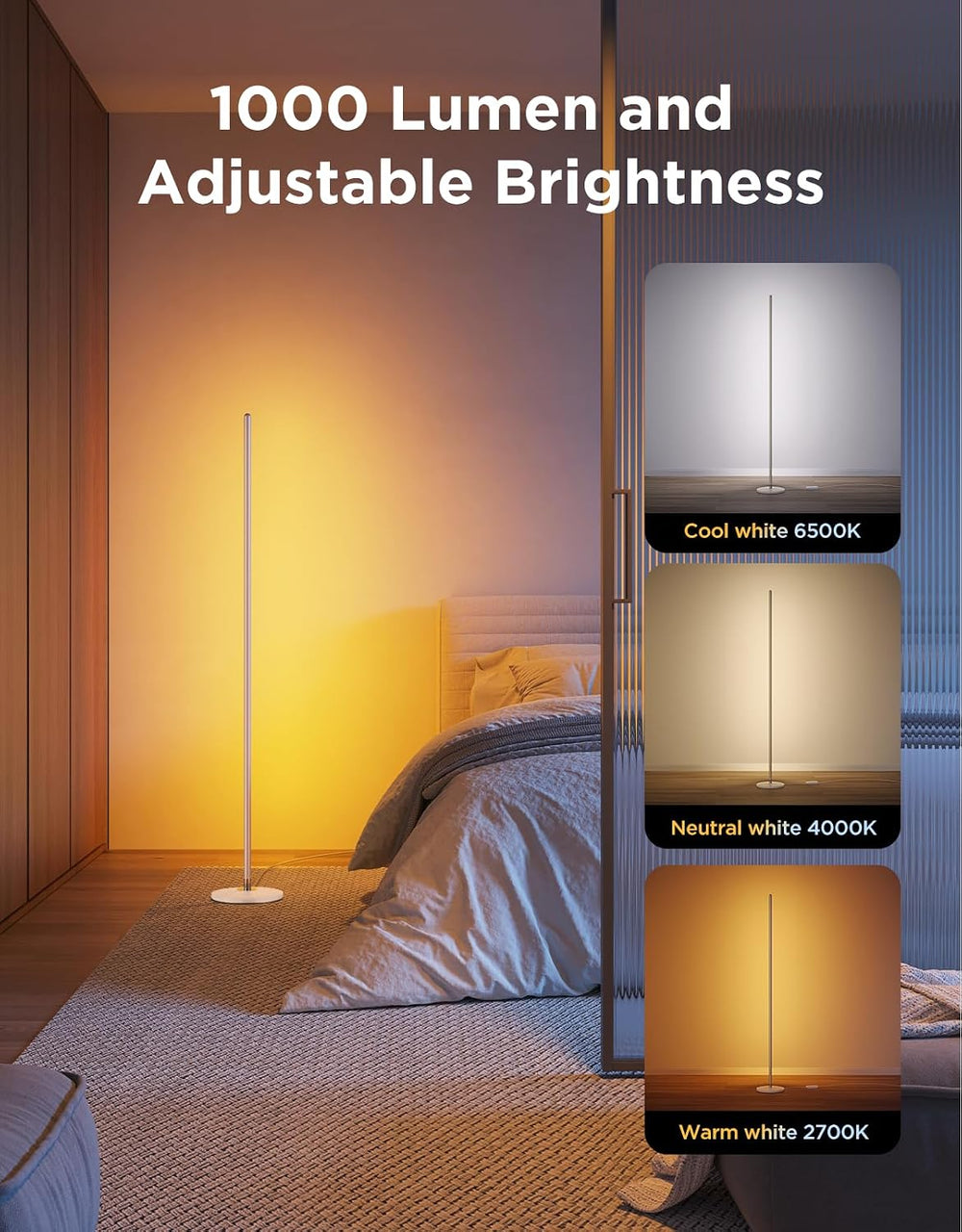 Govee RGBIC Floor Lamp Basic, 1000lm LED Corner Lamp