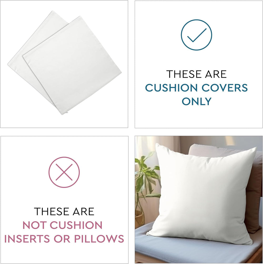 Encasa XO Sublimation Blank Pillowcases, No Inserts 18"x18" White