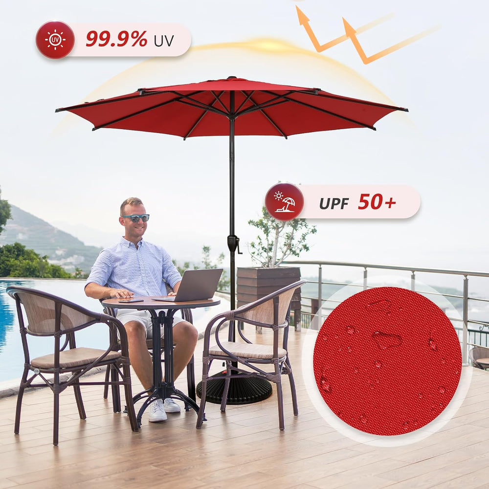 Abba Patio 9FT Lyon Outdoor Patio Umbrella Outdoor Table Umbrella with Push B...