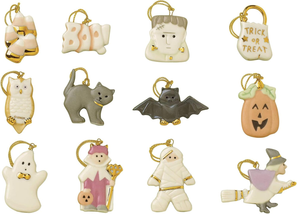 Lenox Trick-or-Treat Halloween Hangable Mini Ornament Set, 12-Piece