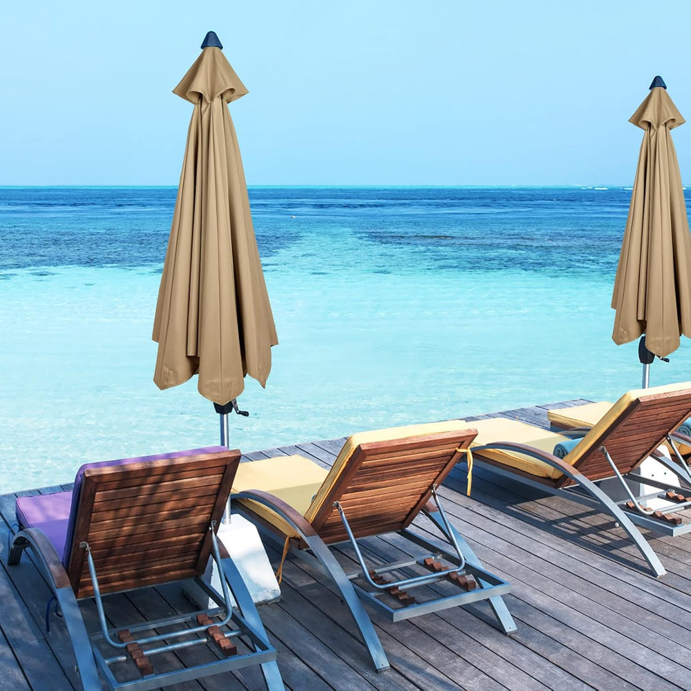 10 FT 6/8 Rib Umbrella Canopy Replacement Outdoor Market Patio Table Umbrella...