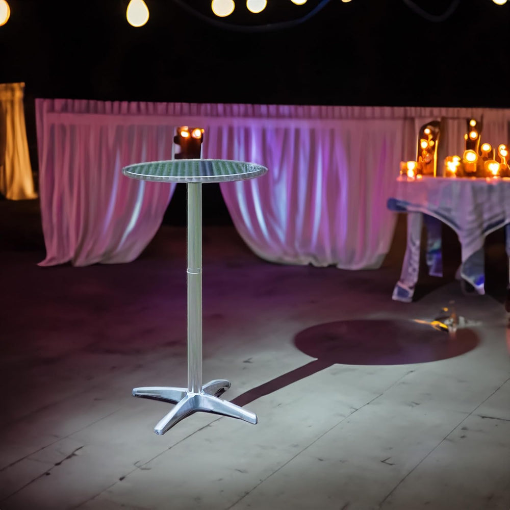 BTEXPERT Aluminum Indoor Outdoor 23.75" Round Restaurant Bar Height 44&q...