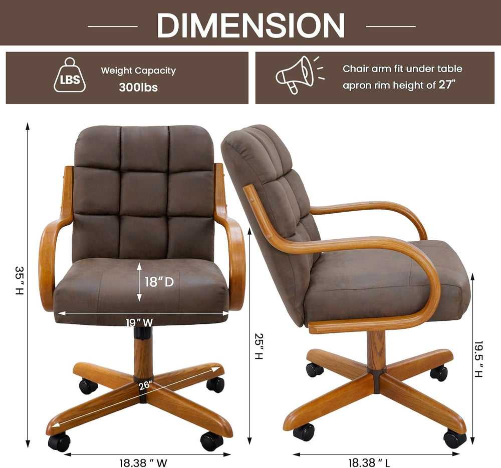 Chromcraft Douglas D9520 Swivel-Tilt Dining Chair - Chestnut - Mocha - 6pc