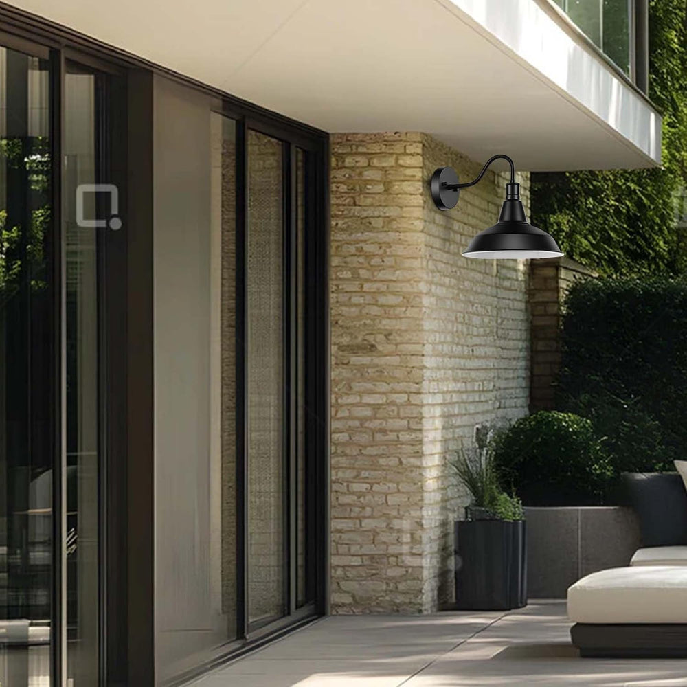 LOEHINLE Industial Outdoor Gooseneck Wall Sconces, Vintage Wall Mount Light ...