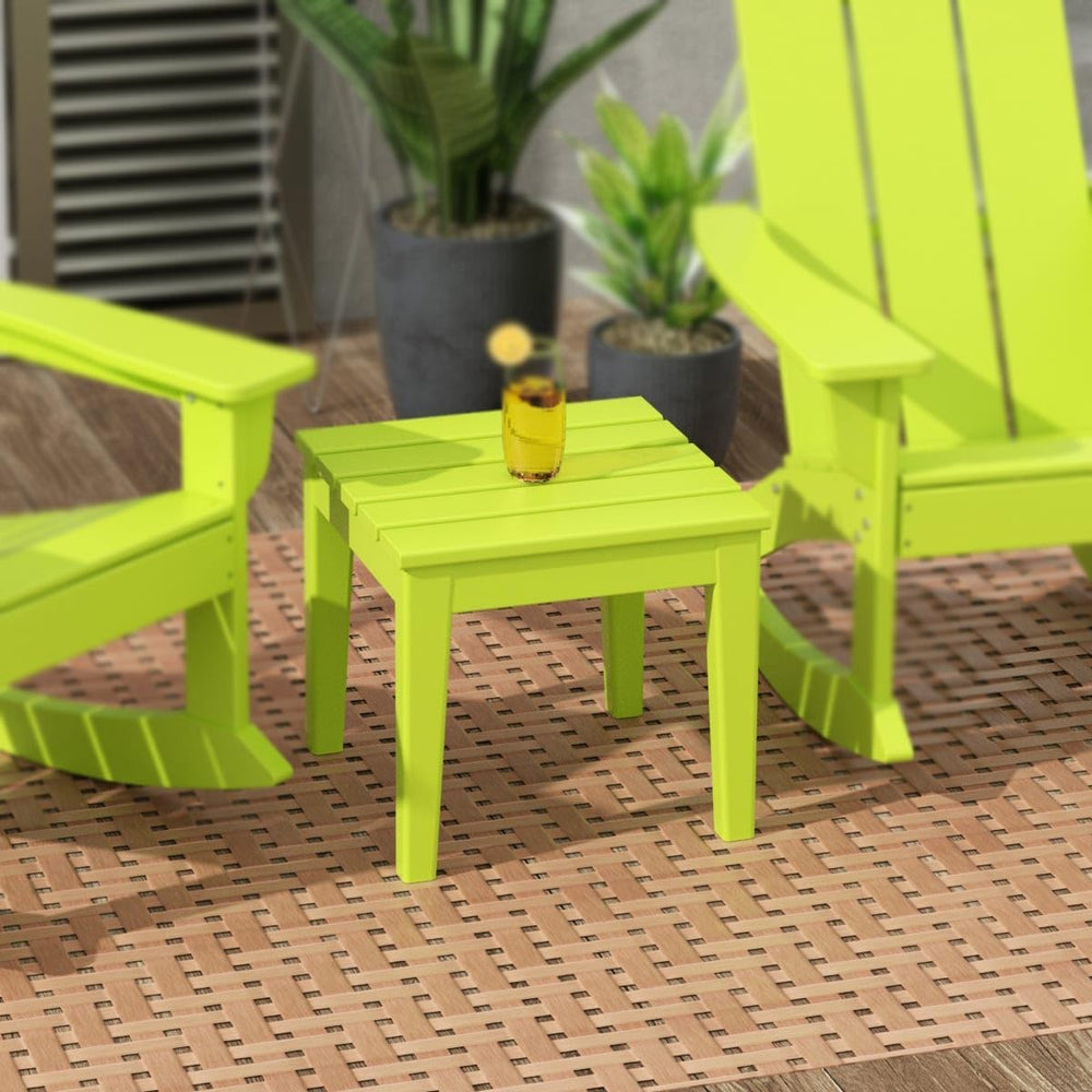 WestinTrends Ashore Outdoor Patio Modern Adirondack Side Table, Lime