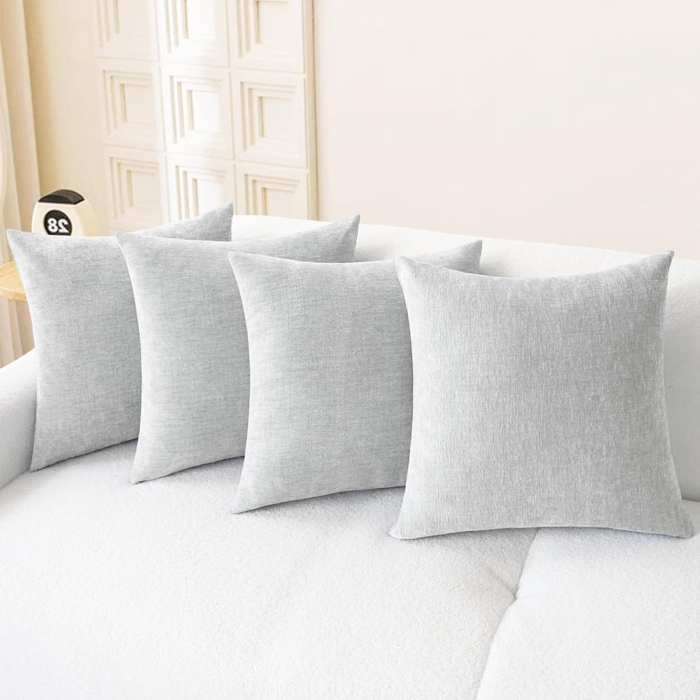 CaliTime Decorative Throw Pillow Covers 18 X 18 Inches Moonbeam Gray