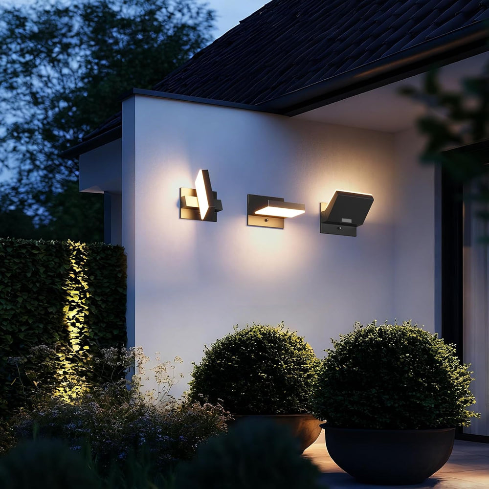 Tipace Outdoor Wall-Porch-Light,Modern Exterior LED Wall Sconce,24W-Led Black...