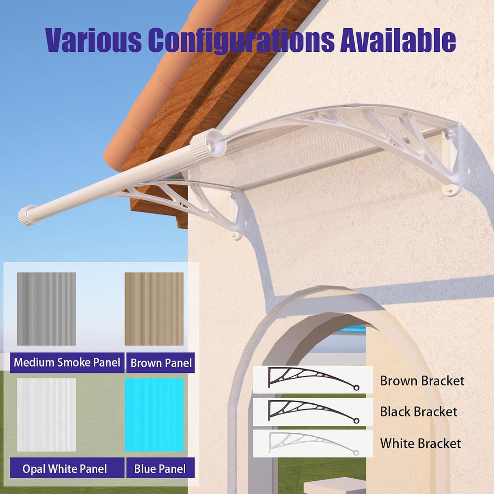 32" x 80" Window Door Awning Canopy Exterior with Drainage
