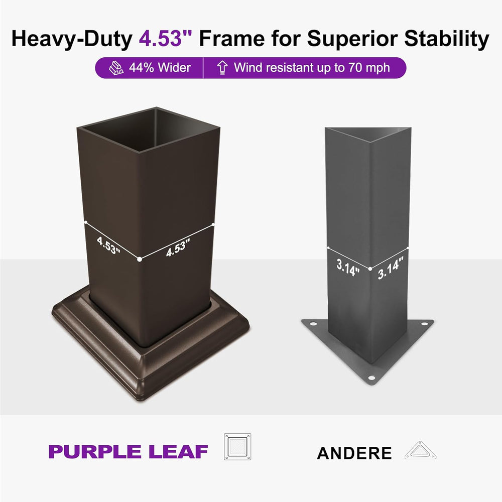 PURPLE LEAF Outdoor Louvered Pergola 10' x 12' Aluminum with LED Bronze