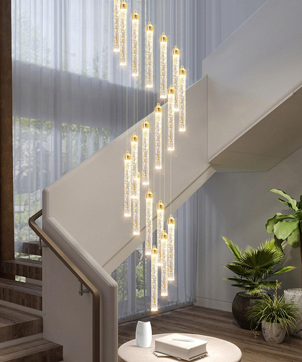 156in Long Light 20-Lights Chandeliers for Entryway LED Dimmable Chandeliers ...