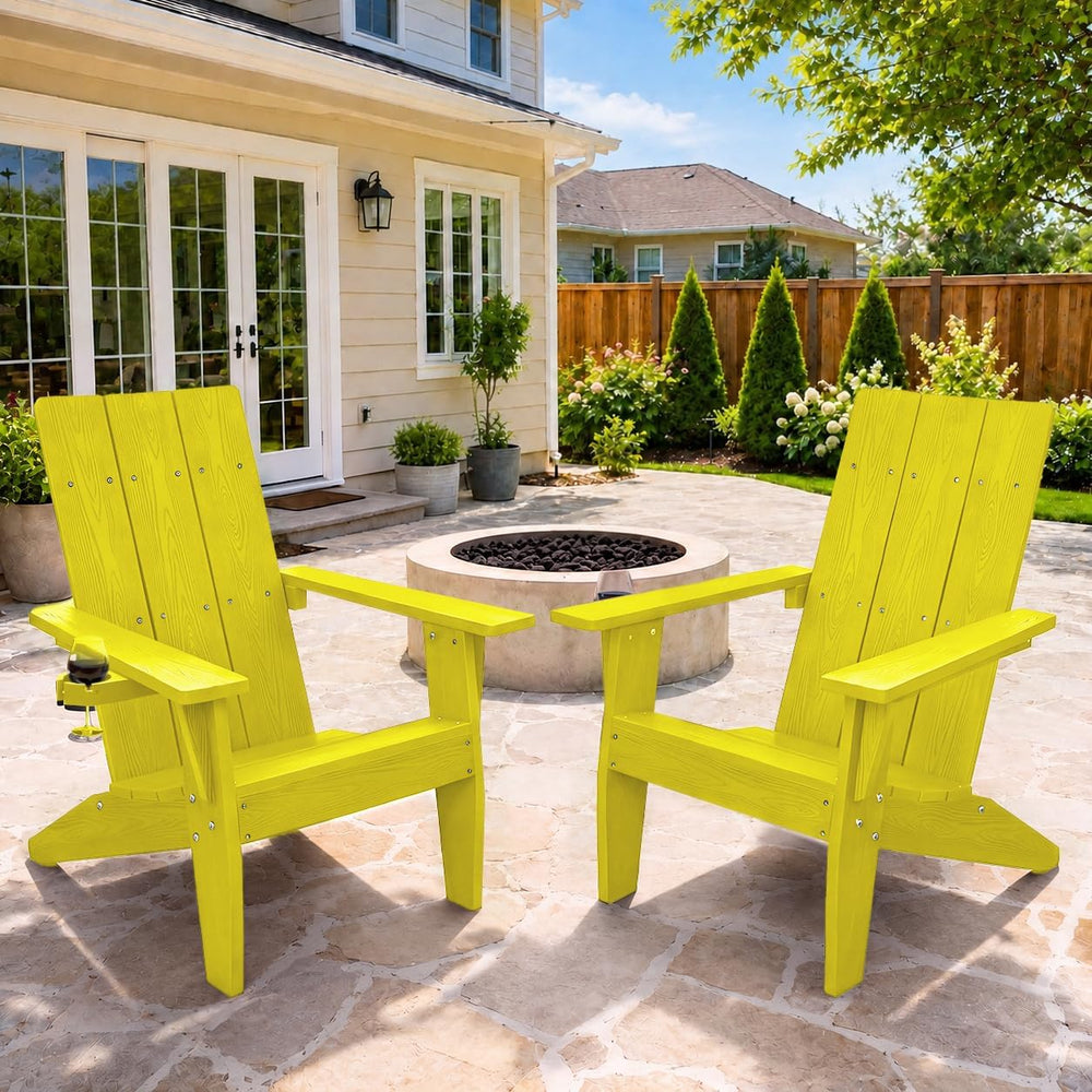 MXIMU Adirondack Chairs Set of 2, 450lb Capacity & 33in Tall Backrest