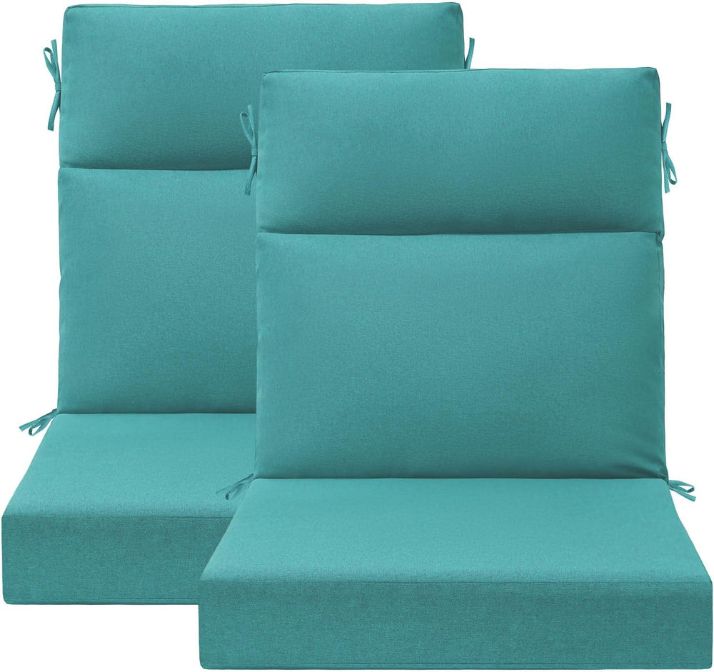 Unimatta Outdoor High Back Chair Cushion Seat Pads, 44 x 21 Inch Water-Repell...