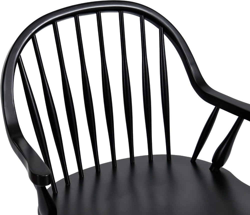 DUHOME Wooden Dining Chairs Set of 4,Spindle Back Dining Chair with Arms