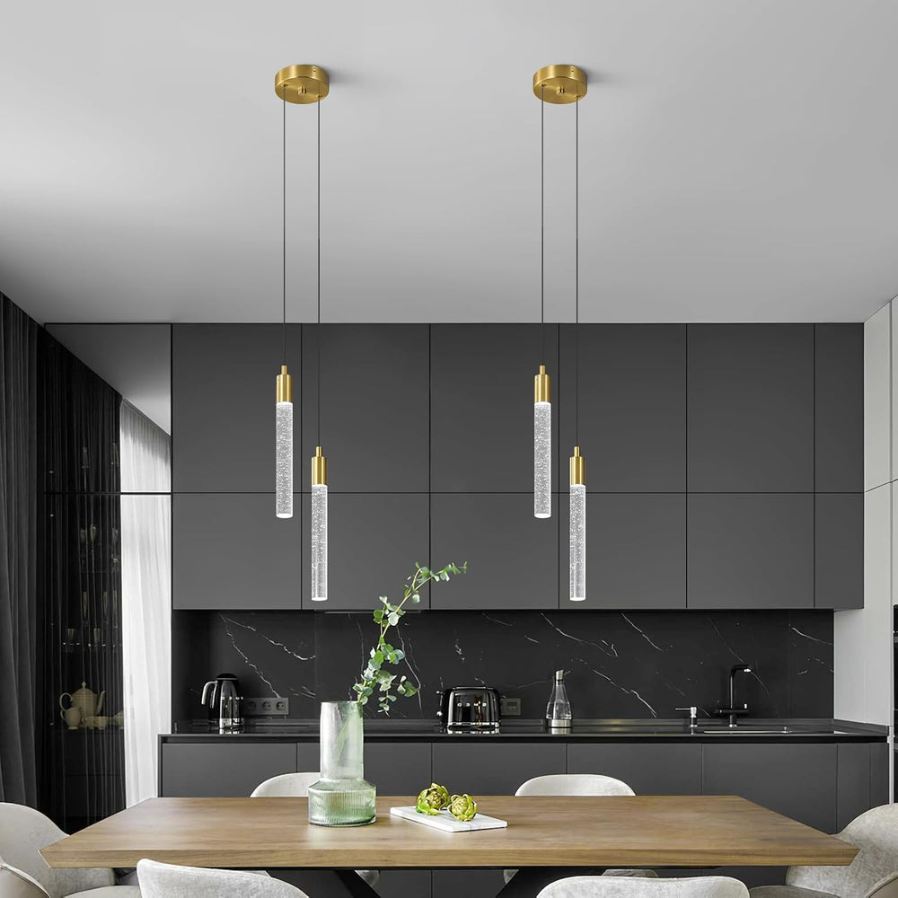 Modern Light Fixture Kitchen Island Pendant Light Dimmable LED Gold Pendant L...
