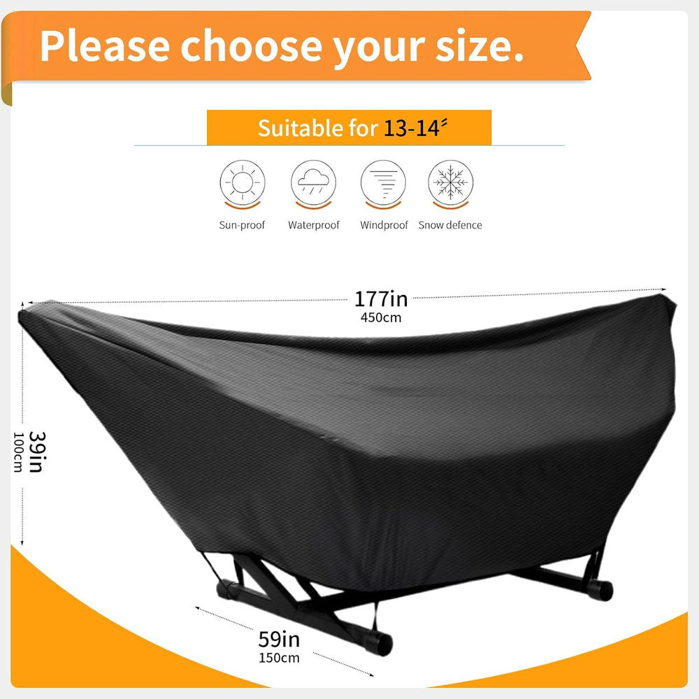 Hammock Cover Waterproof,10-15FT Outdoor Hammock Covers with Elastic Ropes,Ad...