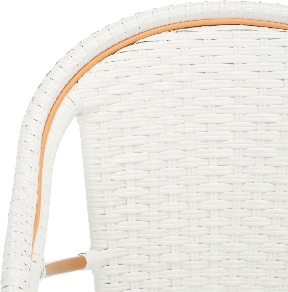 SAFAVIEH Outdoor - California Armchair Set of 2 - White - Faux Wicker & A...