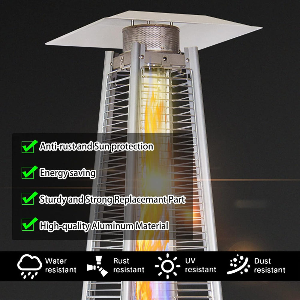 Patio Heater Heat Shield, Square Aluminum Heat Reflector Shield Replacement T...