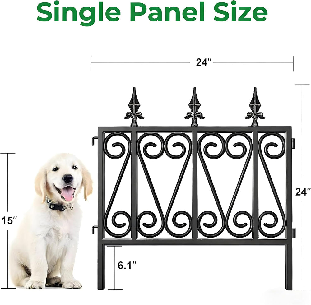 AMAGABELI GARDEN & HOME 5 Panels 24in(H)×10ft(L) 0.4 Inch Wire Diameter D...
