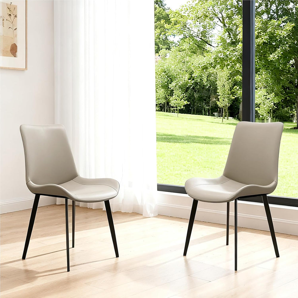 Modern Dining Chairs Set of 4, PU Leather Dining Room Chairs, Upholstered Kit...
